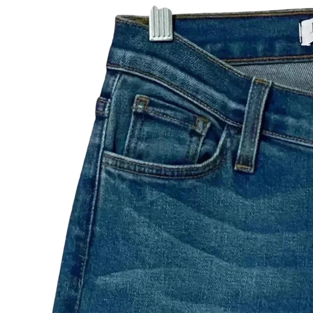 Judy Blue Mom Jeans 1 (Waist 23) Medium Wash High Waisted Whiskering Relaxed Fit - Picture 4 of 10
